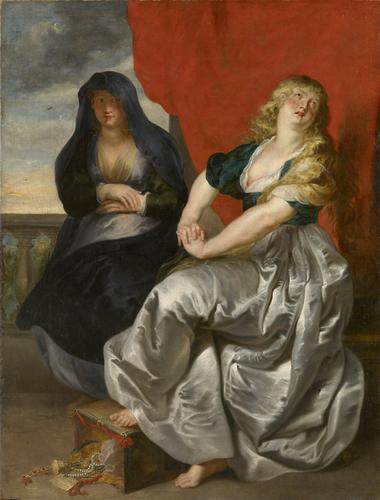 Peter Paul Rubens Reuige Magdalena und ihre Schwester Martha oil painting image